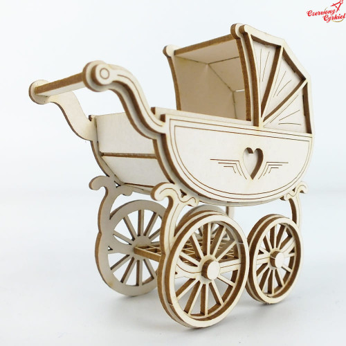 1475 Tekturka - Wózek dziecięcy Retro 3D