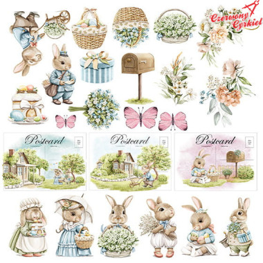 Elementy do wycinania  Sweet bunny- dodatki...